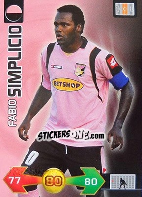 Sticker Fabio Simplicio - Calciatori 2009-2010. Adrenalyn XL n. 273 - Panini