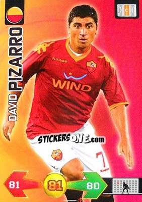Sticker David Pizarro - Calciatori 2009-2010. Adrenalyn XL n. 312 - Panini