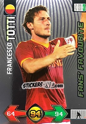 Sticker Francesco Totti - Calciatori 2009-2010. Adrenalyn XL n. 322 - Panini