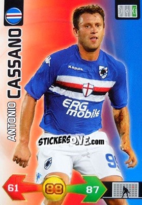 Sticker Antonio Cassano - Calciatori 2009-2010. Adrenalyn XL n. 336 - Panini