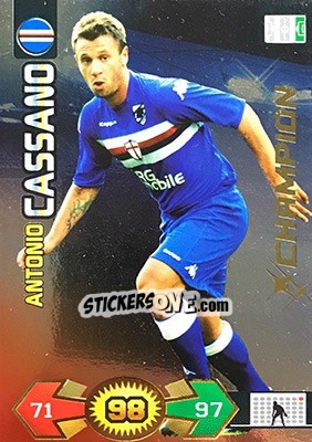 Sticker Antonio Cassano - Calciatori 2009-2010. Adrenalyn XL n. 339 - Panini