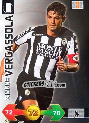 Sticker Simone Vergassola - Calciatori 2009-2010. Adrenalyn XL n. 350 - Panini