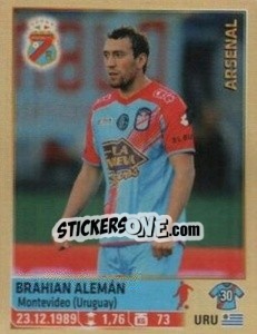 Sticker Brahian Aleman - Fùtbol Argentino 2014 n. 17 - Panini