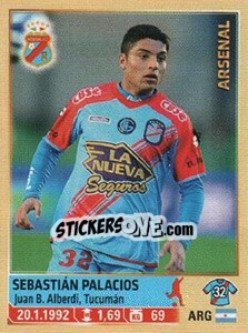 Figurina Palacios - Fùtbol Argentino 2014 n. 22 - Panini