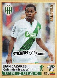 Sticker Cazares - Fùtbol Argentino 2014 n. 48 - Panini