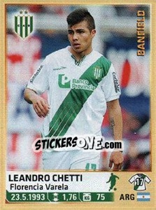 Sticker Chetti - Fùtbol Argentino 2014 n. 51 - Panini