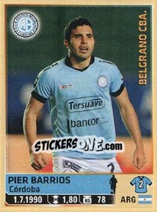 Sticker Barrios - Fùtbol Argentino 2014 n. 58 - Panini