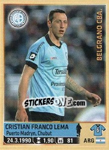 Sticker Lema - Fùtbol Argentino 2014 n. 59 - Panini