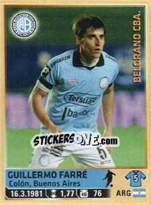Sticker Farre - Fùtbol Argentino 2014 n. 62 - Panini