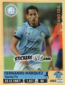 Sticker Fernando Marquez - Fùtbol Argentino 2014 n. 66 - Panini