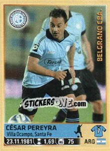 Sticker Pereyra - Fùtbol Argentino 2014 n. 67 - Panini