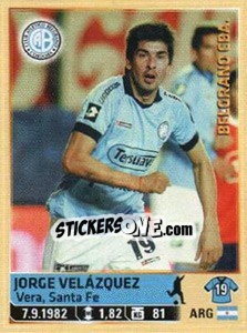 Sticker Velazquez - Fùtbol Argentino 2014 n. 68 - Panini
