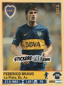 Sticker Bravo - Fùtbol Argentino 2014 n. 74 - Panini