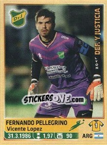 Sticker Fernando Pellegrino - Fùtbol Argentino 2014 n. 87 - Panini