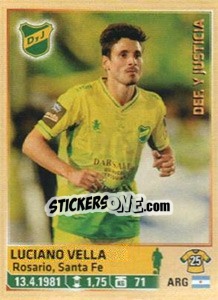 Sticker Vella - Fùtbol Argentino 2014 n. 92 - Panini