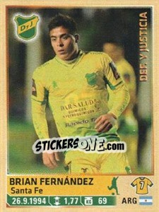 Sticker Fernandez - Fùtbol Argentino 2014 n. 97 - Panini