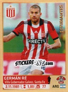 Sticker German Re - Fùtbol Argentino 2014 n. 106 - Panini