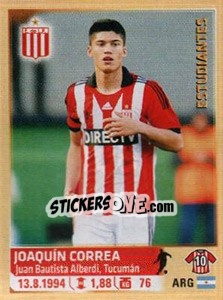 Sticker Joaquín Correa - Fùtbol Argentino 2014 n. 108 - Panini