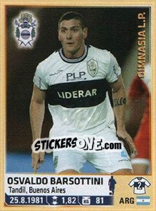 Sticker Barsottini - Fùtbol Argentino 2014 n. 118 - Panini