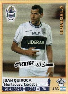 Sticker Quiroga - Fùtbol Argentino 2014 n. 122 - Panini