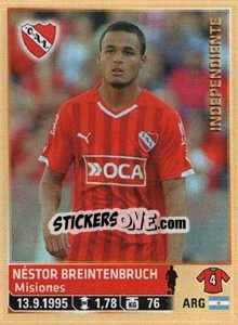 Sticker Breintenbruch - Fùtbol Argentino 2014 n. 148 - Panini