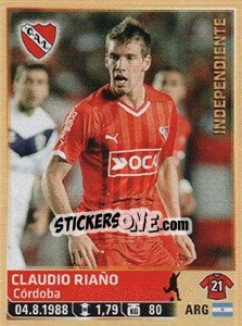 Sticker Riano - Fùtbol Argentino 2014 n. 160 - Panini