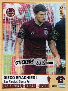 Sticker Diego Braghieri - Fùtbol Argentino 2014 n. 164 - Panini