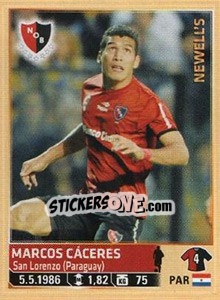 Sticker Marcos Cáceres - Fùtbol Argentino 2014 n. 179 - Panini