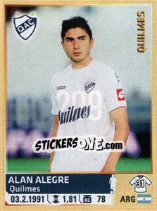 Sticker Alegre - Fùtbol Argentino 2014 n. 209 - Panini