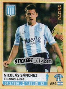 Sticker Sanchez - Fùtbol Argentino 2014 n. 228 - Panini
