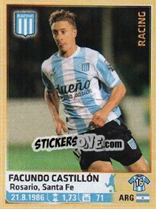 Sticker Castillon - Fùtbol Argentino 2014 n. 233 - Panini