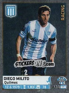 Sticker Diego Milito - Fùtbol Argentino 2014 n. 236 - Panini