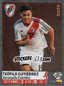 Sticker Teofilo Gutierrez - Fùtbol Argentino 2014 n. 250 - Panini