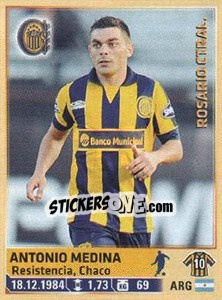 Figurina Medina - Fùtbol Argentino 2014 n. 263 - Panini
