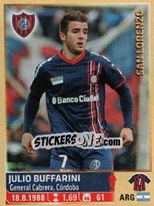 Sticker Buffarini - Fùtbol Argentino 2014 n. 271 - Panini