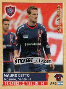 Sticker Cetto - Fùtbol Argentino 2014 n. 272 - Panini