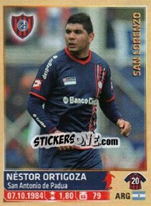 Sticker Ortigoza - Fùtbol Argentino 2014 n. 278 - Panini