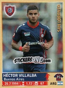 Sticker H. Villalba - Fùtbol Argentino 2014 n. 279 - Panini