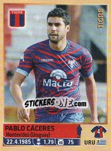 Sticker Pablo Cáceres - Fùtbol Argentino 2014 n. 288 - Panini