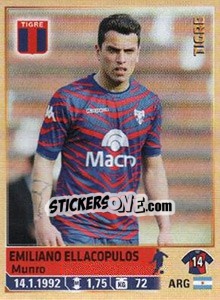 Sticker Ellacopulos - Fùtbol Argentino 2014 n. 292 - Panini