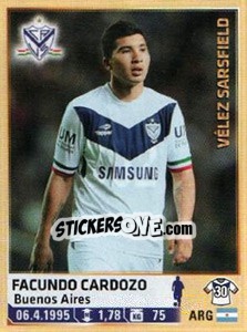Sticker Cardozo - Fùtbol Argentino 2014 n. 302 - Panini