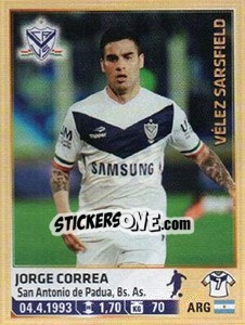 Sticker Correa - Fùtbol Argentino 2014 n. 308 - Panini