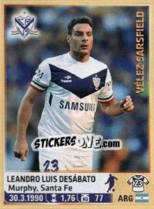 Sticker L. Desabato - Fùtbol Argentino 2014 n. 309 - Panini