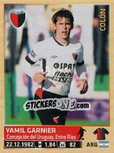 Sticker Y. Garnier - Fùtbol Argentino 2014 n. 360 - Panini