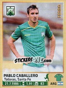 Sticker Pablo Caballero - Fùtbol Argentino 2014 n. 386 - Panini