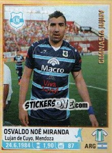 Sticker Miranda - Fùtbol Argentino 2014 n. 394 - Panini