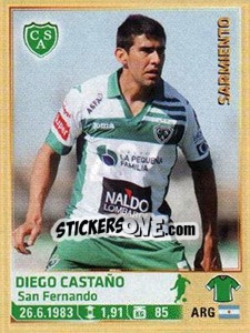 Sticker Castano - Fùtbol Argentino 2014 n. 464 - Panini
