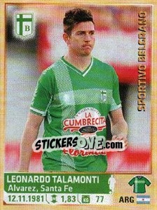 Sticker Talamonti - Fùtbol Argentino 2014 n. 471 - Panini