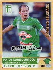 Sticker Quiroga - Fùtbol Argentino 2014 n. 473 - Panini
