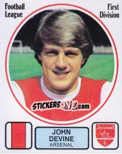 Cromo John Devine - UK Football 1981-1982 - Panini